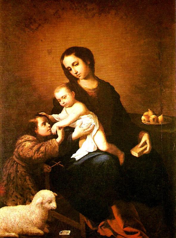 Francisco de Zurbaran virgin and child with st. Spain oil painting art